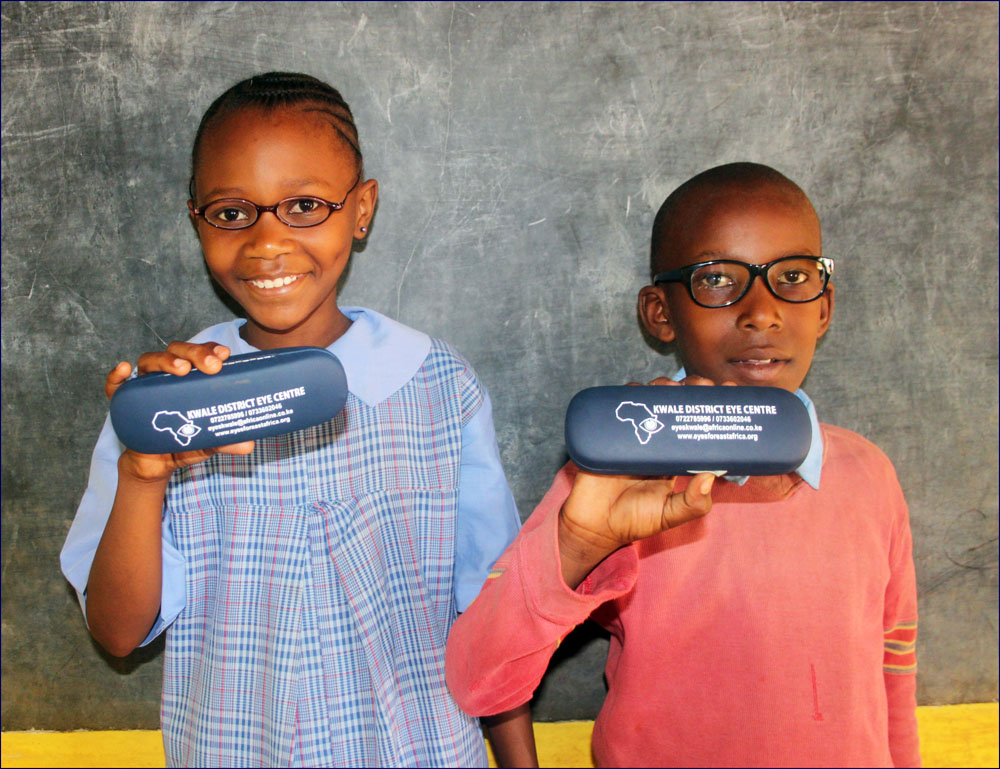Mwanamvua and Omar with their new glasses