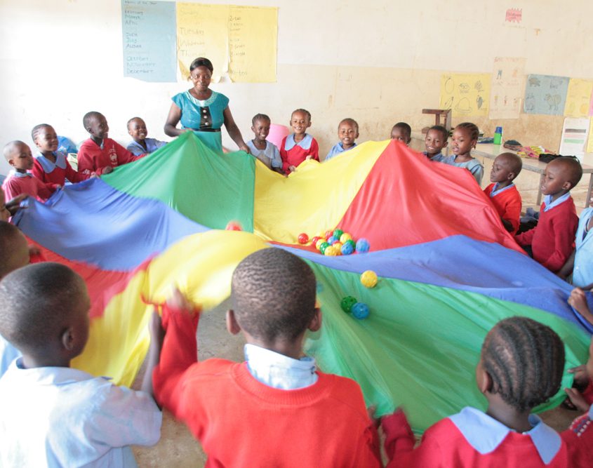 Classroom games - with a parachute